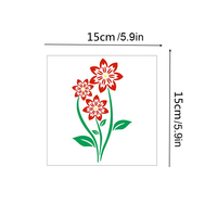 Pochoirs de petites fleurs en plastique réutilisables pour peindre divers projets de décoration intérieure, fournitures d'art, 20 pièces