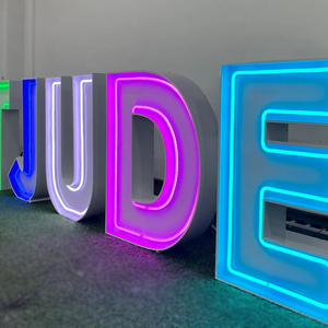Enseigne LED personnalisée OEM ODM, grandes lettres lumineuses, publicité intérieure/extérieure, alimentation AC/DC, garantie 1 an, origine Chine - Product Image 2