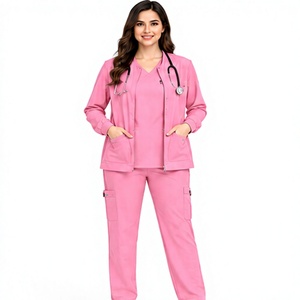 Bata de Laboratorio Blanca Profesional para Cirujano, Transpirable, de Algodón y Poliéster, Uniforme de Hospital, Manga Larga, Uniforme Médico al por Mayor - Product Image 1