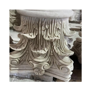 Haute qualité sculpté à la main en marbre naturel colonne <span class=keywords><strong>capital</strong></span> personnalisé pierre pilier haut pour la décoration de la maison - Product Image 1