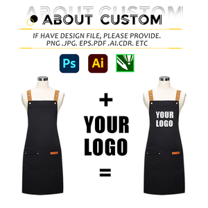 Delantal de Chef de Lona de Polialgodón con Logotipo Personalizado Ranguo, Lazos Ajustables para Cuello y Cintura, Uniforme para Personal de Restaurante, Cafetería y Panadería - Product Image 6