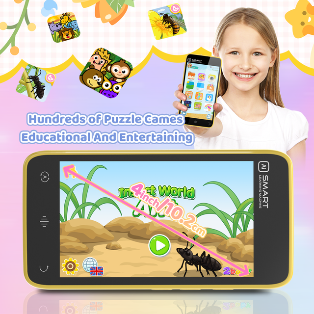 New Android 8.1 Kids Phone 3.97 Inch IPS Touch Screen Quad Core 1GB 8GB WiFi Smart Handheld Kids Mobile Phone