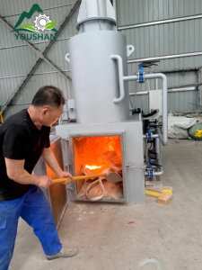 Incinérateur à plaques d'acier isolées thermiquement, à faible consommation d'énergie, pour l'élimination des déchets médicaux dans les hôpitaux des régions froides - Product Image 1