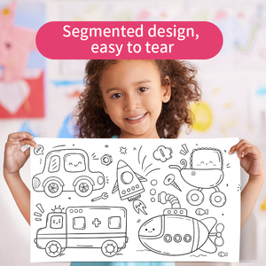 Zhorya OEM 3M 색칠 어린이 그리기 롤 종이 롤 벽 예술 아이들을 채우기 컬러 페인팅 스크롤 아이 선물 - Product Image 4