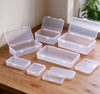 Boîte en plastique semi-transparente avec couvercle, boîte de rangement en plastique personnalisée avec couvercle à clipser, prix de gros d'usine