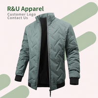 Veste matelassée en duvet pour homme, vente en gros d'usine, OEM, impression de logo, veste personnalisée avec logo, veste d'extérieur pour homme