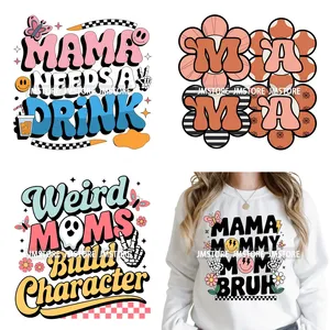 Autocollants DTF thermocollants lavables « Bonne maman dit des choses malsaines » – Humour de la maternité, citations cool pour maman – Prêts à presser sur les vêtements - Product Image 1