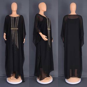 Robe en mousseline de soie perceuse chaude vêtements musulmans robes africaines pour femmes de style national européen et américain - Product Image 4