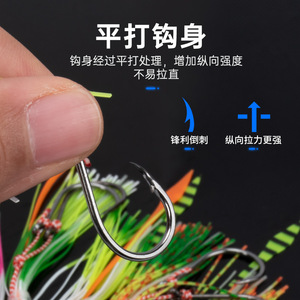 14cm Silicone râu Guy Hose với ngàn quanh co Miệng nóng tháng Câu Cá Biển Ribbon mực móc mục tiêu loài cá chép - Product Image 3