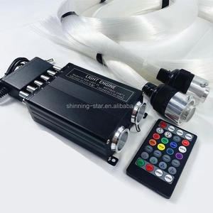 Kit de plafonnier pour <span class=keywords><strong>Rolls</strong></span> <span class=keywords><strong>Royce</strong></span> avec fibres optiques de 0,75 mm, double tête LED Meteor 2*16W RGBW, stroboscope scintillant, avec contrôle par application - Product Image 1