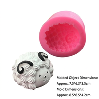 Molde de Silicona 3D con Forma de Oveja, Libre de BPA, Apto para Alimentos, Marca Toolee, Personalizable con Logotipo, para Jabón, Velas Aromáticas, Chocolate, Apto para Lavavajillas