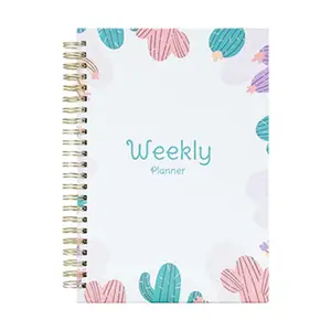 Günstige Hardcover Diary Journal 52 Wochen Täglicher Planer Druck Spiral zubehör Notizbücher A5 Lager