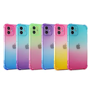 Capa de silicone à prova de choque multicolorido, capinha traseira para xiaomi mi 9, 8, a3, a2, 10, 11 lite, mi 9, 8, se, 9t, 11x, 10t