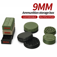 Différents modèles de boîtes et étuis de rangement pour munitions de 9 mm, portables et compacts, accessoires de tir et de chasse