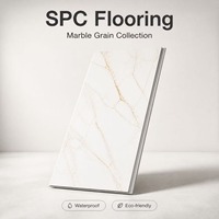 Luxuriöser SPC-Bodenbelag 6mm Wasserdichter Marmor-Optik Vinyl-Planken mit Klicksystem Starrer Kern für Garage Küche Bad Keller