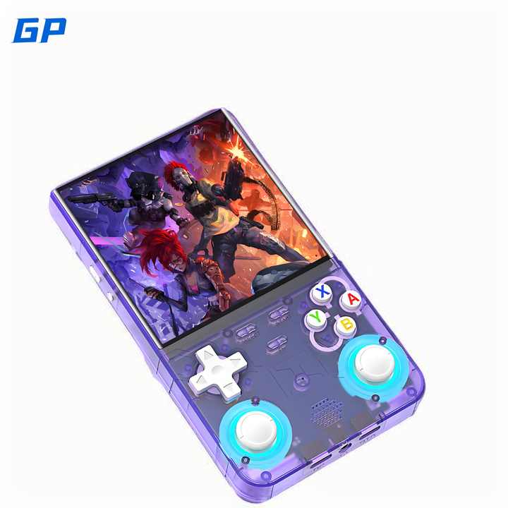 R36 Ultra Console de jeu portable 128 Go, écran HD de 4, console de jeux vidéo rétro portable pour enfants et adultes (noir
