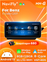 Reproductor de Radio para Automóvil con Pantalla Táctil Mekede Qualcomm Snapdragon 680 Compatible con Control por Voz para Benz Clase E C207
