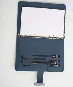 ייחודי adveretizing מתנת יום הולדת מתנות לגברים חכם הערה ספר A5 USB תשלום סדר יום מתכנן פנקס יומן עם כוח בנק