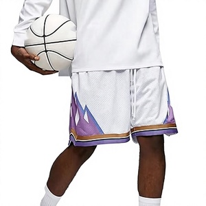 Pantalones Cortos Deportivos de Baloncesto para Hombre de Alta Calidad OME, 100% Poliéster, Malla con Estampado Floral, Cierre con Cordón, Venta al Por Mayor, Personalizables - Product Image 5