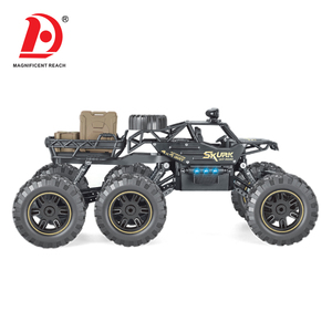 Voiture <span class=keywords><strong>RC</strong></span> tout-terrain 6 roues motrices 2,4 GHz, camion d'escalade télécommandé, carrosserie en alliage, gros pneus, véhicule électrique jouet - Product Image 3