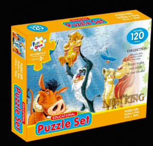Ensemble de puzzles en papier amusants, 120 pièces, jouet éducatif pour enfants de 5 à 7 ans, coins carrés, impression couleur - Product Image 3