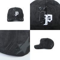 Gorras de Béisbol al por Mayor de Alta Calidad G5, Gorra de Béisbol de 5 Paneles con Bordado 3D Personalizado, Visera Plana, Negra, Estilo Tito Doble P