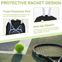 Sac de tennis et de pickleball avec compartiment à chaussures, poche isotherme, conception avec crochet pour clôture, sac à dos de sport pour tennis, pickleball, basketball