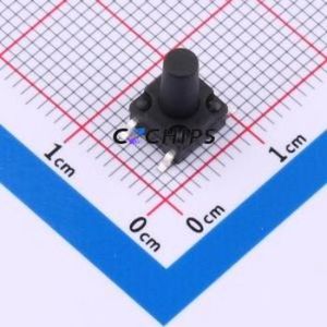 TS017A-TBY1EH10.0 Tactile Switch SMD-4P,6.1x6.1mm Switch Single Pole Single Throw Round Button 1.8N Vertical Mount - Product Image 1