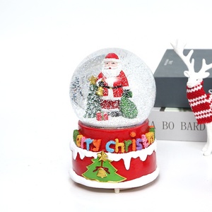 Palle di Neve Natalizie Personalizzate con Albero di Natale Babbo Natale Luci Musicali Sfera di Vetro Giocattoli Regalo - Product Image 2