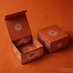 Boîte magnétique personnalisée avec logo et couleur sur mesure, en carton rigide pour cadeaux et artisanat, avec poignée en éponge, fermeture magnétique et ruban. - Product Image 5