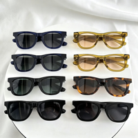 Nouvelles lunettes de soleil carrées rétro à monture intégrale, verres transparents dégradés, unisexes, haut de gamme, pour la conduite, protection UV400