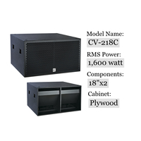 Caisson de basses double 18 ''de haute qualité de type actif et passif avec CVR d'impédance 4ohm
