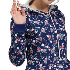 Automne hiver <span class=keywords><strong>vêtements</strong></span> <span class=keywords><strong>de</strong></span> maternité thermique femmes enceintes sweats à capuche allaitement sweat motif Floral <span class=keywords><strong>grande</strong></span> <span class=keywords><strong>taille</strong></span> S à XXXL - Product Image 4