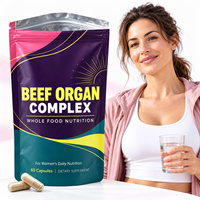 Capsules d'organes de bœuf sous marque privée pour femmes – Complexe alimentaire de foie, cœur et reins de bœuf – 60 capsules – Complément bien-être quotidien – OEM