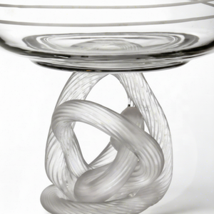 Tazón de Vidrio Transparente con Base de Nudos, Diseño Bohemio Tallado a Mano, Vajilla para Cocina, para Servir Comida en Fiestas - Product Image 6