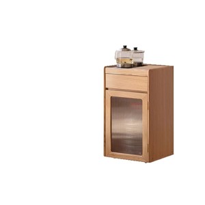 Mueble de Madera Maciza para Té con Función de Tetera y Barra de Té, Mueble Auxiliar Móvil para Sala de Estar para Uso Doméstico - Product Image 5