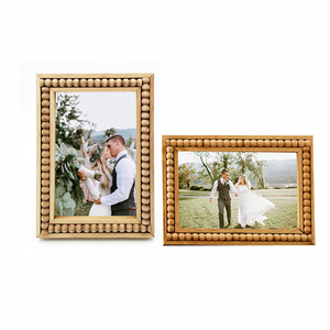 AHOME Home rustico 4x6in legno cornice foto <span class=keywords><strong>con</strong></span> <span class=keywords><strong>perline</strong></span> decorazione di nozze cornice - Product Image 6