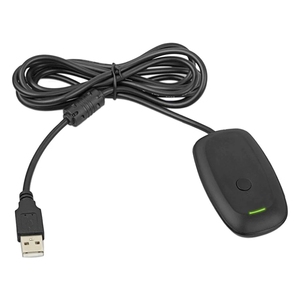 For Xbox 360 Wireless Gamepad PC Adapter USB Receiver For Microsoft Xbox360 Controller Console Supports Win7/8/10 System Black