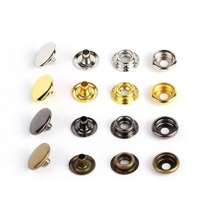 Hochwertige Metall-Druckknöpfe Verdeckte Knöpfe mit Beschichtungstechnik für Kleidung Nähen Logo-Dekoration Schaftform - Product Image 3