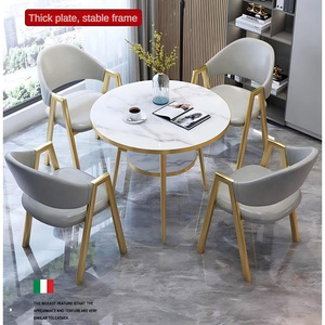 Mới Đến Hiện Đại Sang Trọng Đơn Giản Phong Cách Tùy Chọn Màu Sắc Giá Rẻ Giá Bán Buôn Vòng Ăn Và Ghế Đặt Cho 4 - Product Image 3