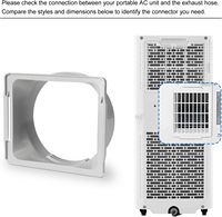 Connecteur de tuyau d'évacuation d'air portable de 5,9 pouces, raccord de tuyau de climatiseur, adaptateur de fenêtre, accessoires