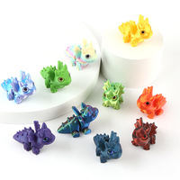 Ornamen Triceratops 3D Print PLA Desain Baru 2026 Gantungan Kunci Naga Terbang Lucu dengan Sayap yang Dapat Digerakkan