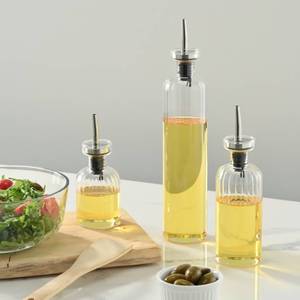 고보로실리케이트 요리용 기름 유리 디스펜서 참기름 저장용 스테인리스 스틸 드립 프리 스파우트 포함 - Product Image 4