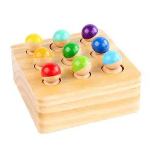 木制玩偶彩虹玩偶婴儿玩具积木婴儿礼物宠物几何木制玩具儿童教育
