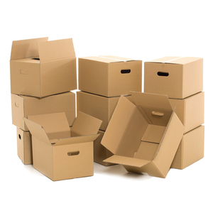 Kraft cardboards hộp sóng 10x7x5 inch gửi thư di chuyển Đóng gói hộp giấy Brown <span class=keywords><strong>Cube</strong></span> bưu phẩm hộp các tông sóng - Product Image 4