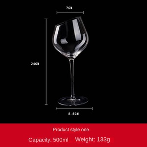 Gobelet en verre à vin rouge oblique Design minimaliste Vintage créatif pour <span class=keywords><strong>Bordeaux</strong></span> pour Champagne vin de Bourgogne verre en cristal coloré - Product Image 6