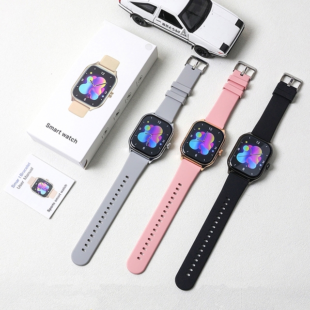 Smart Watch with Silicon Strap Fitness Tracker Heart Rate Monitor Waterproof IP67 Compass Function Answer Call Magnetic Charging