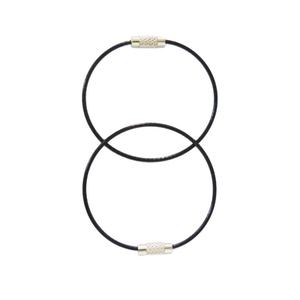 พวงกุญแจลวดสแตนเลสสีดำแบบเกลียวล็อค YIWANG ขนาด 150 มม. - Product Image 2