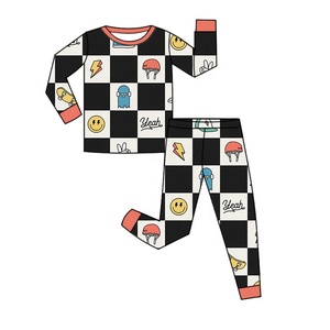 Pigiama per bambini di fabbrica di alta qualità con cerniera stampata in morbido bambù per bambini a maniche corte alla moda per i produttori di tute personalizzate <span class=keywords><strong>Boutique</strong></span> - Product Image 2