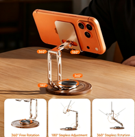Support de téléphone portable réglable, support de téléphone robuste à rotation 360°, support de bureau pour mobile